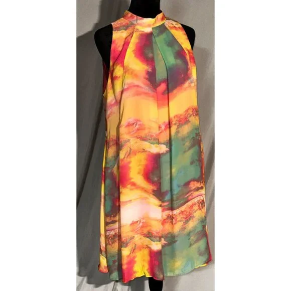 robbie bee silk dress Vintage Y2K Signature by Robbie Bee Silk and Satin Sheath Dress